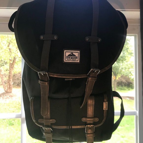 Steve Madden | Bags | Steve Madden Black Backpack With Brown  display picture 1